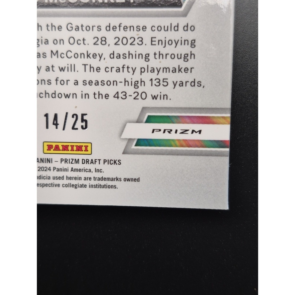 2024 Prizm Draft Picks Ladd McConkey #II-LM Green Pulsar Prizm /25 (RC) Chargers - Picture 11 of 12